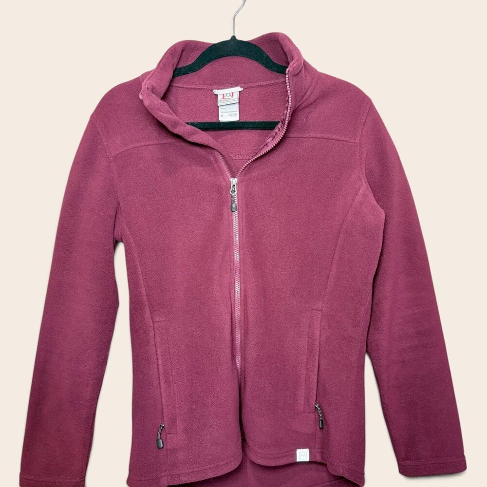 Avalanche Outdoor Supply Women’s Medium Burgundy Full Zip Fleece Jacket Outdoor